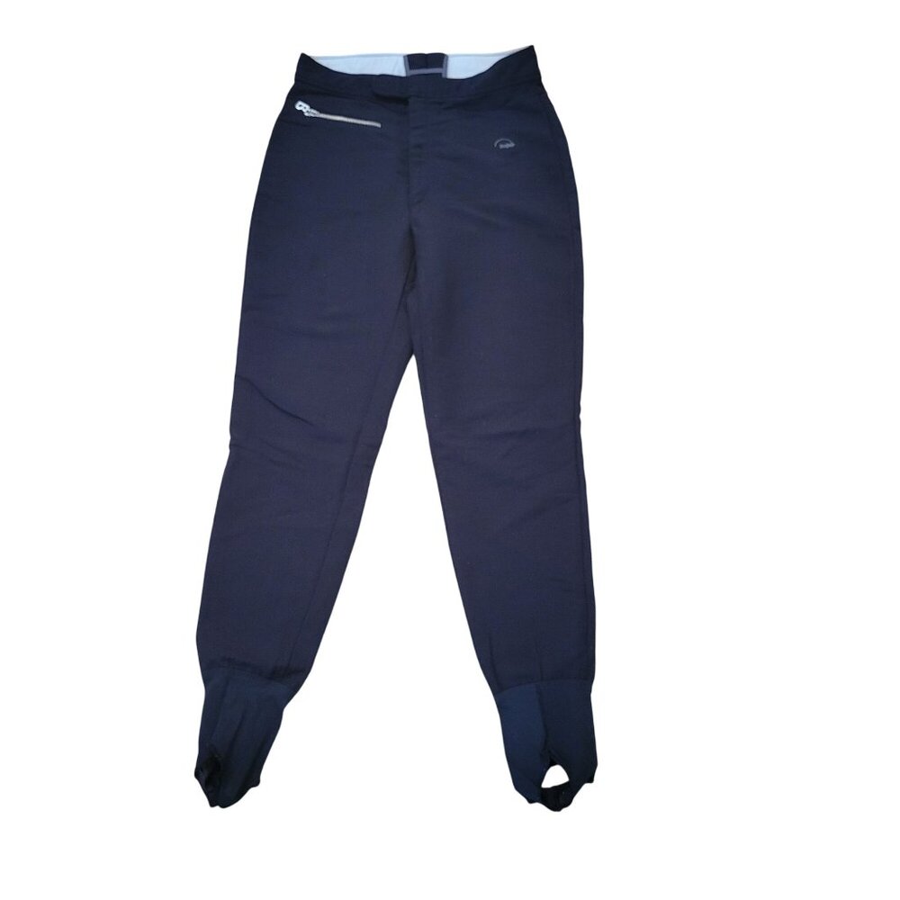 Vintage Bogner Black‎ Ski Snow Pants Stirrups Snowboarding USA Nylon 12